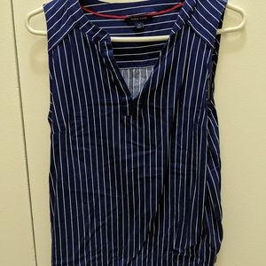 Striped navy and white Tank blouse